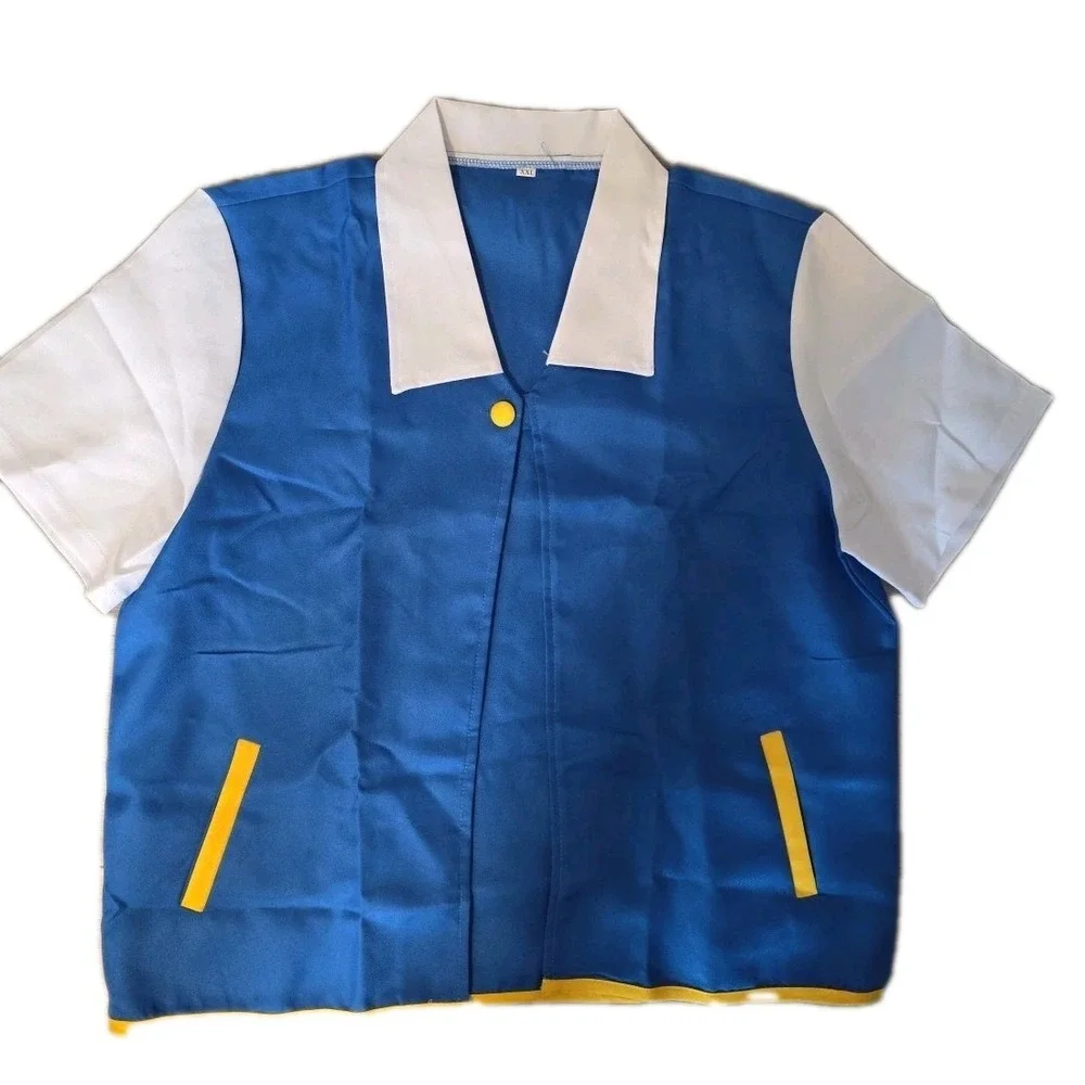 NEW Adult Ash Ketchum‎ Costume for Halloween Anime Trainer Cosplay 2X